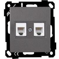 RİTA TELEFON PRİZİ 2XRJ12 ANTRASİT 1